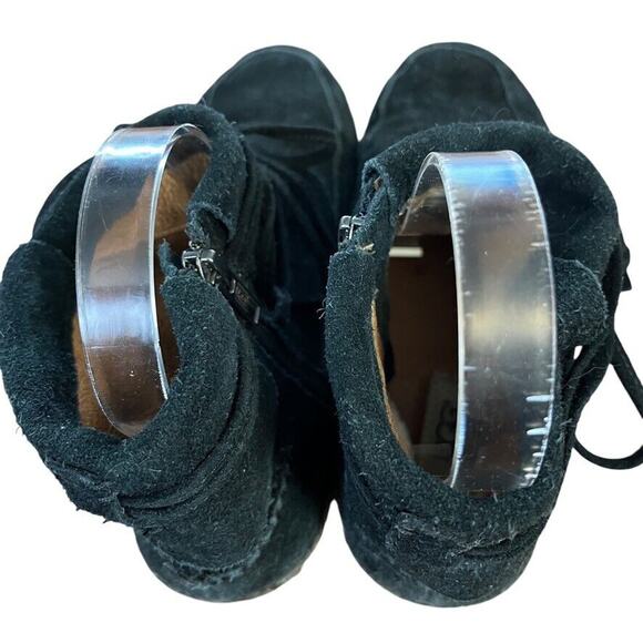 Ugg Australia Womens 1019129 Reid Black Suede Ankle Boots Moccasins Booties 7.5 - Picture 12 of 16